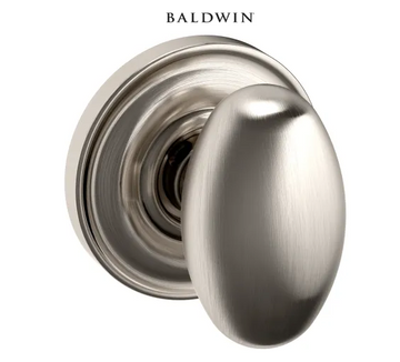 Baldwin 5025 Passage Door Knob Set with 5048 Rose from the Estate Collection